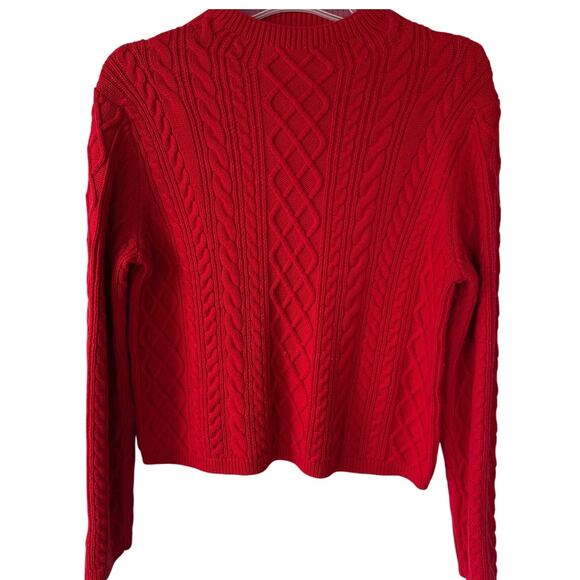 Ann Taylor Size XL Petite Cable Knit Red Pullover Sweater size XL - Picture 1 of 6